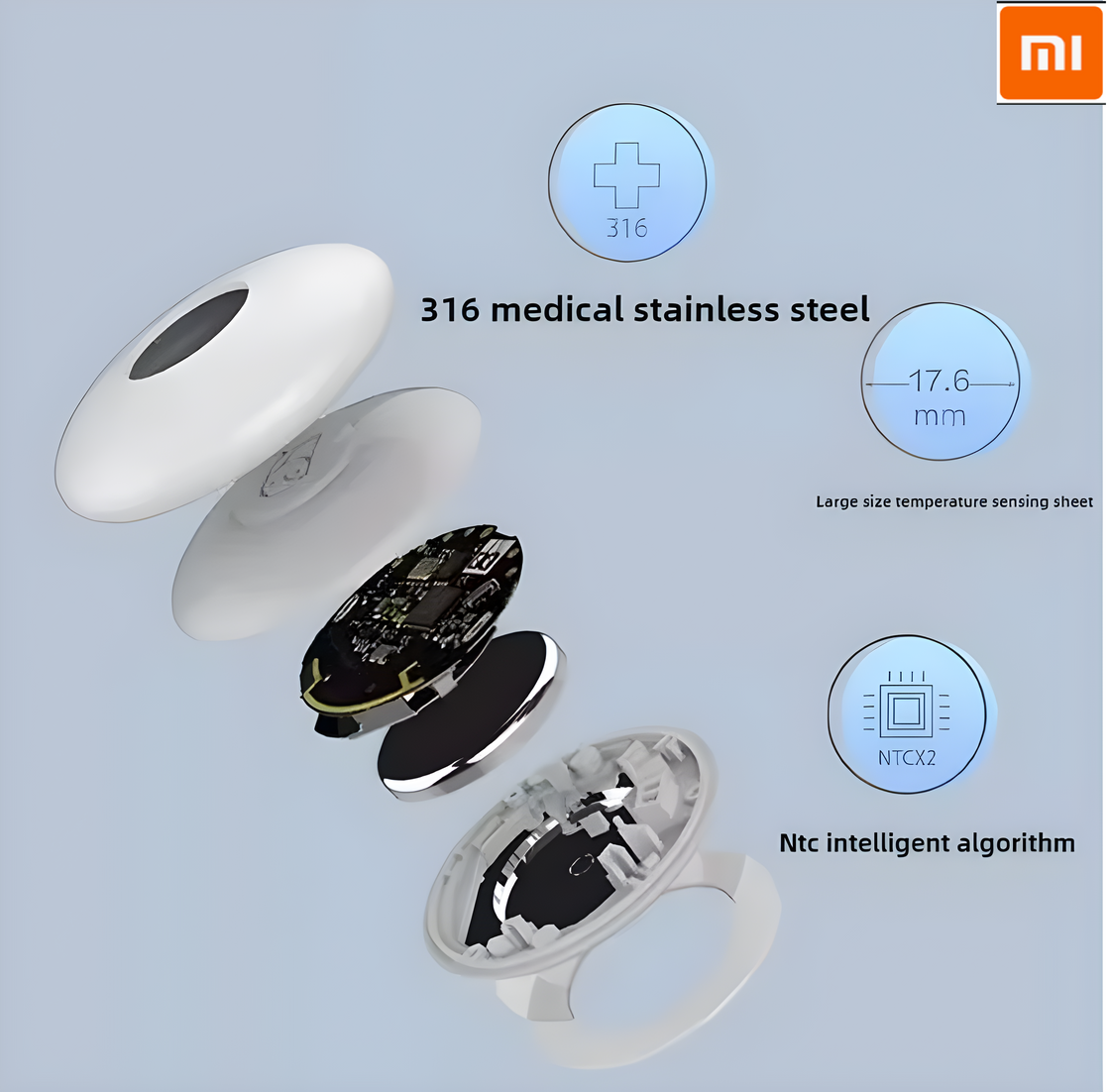 Смарт термометър Mio Pro на Xiaomi Miaomiaoce и 20 бр. лепенки