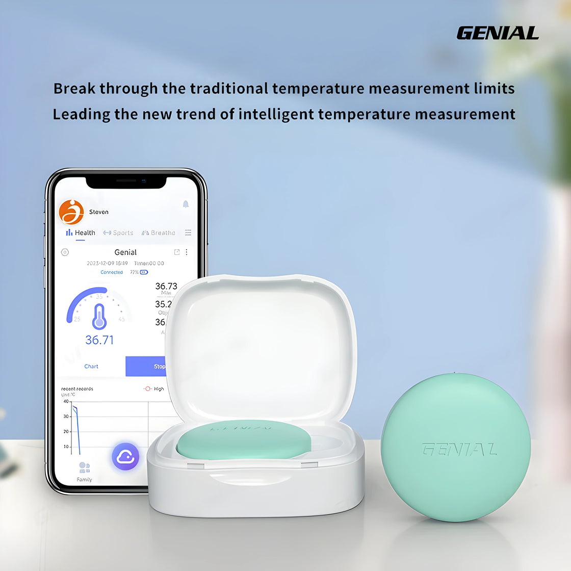 Смарт термометър Genial Technology и 20 бр. лепенки