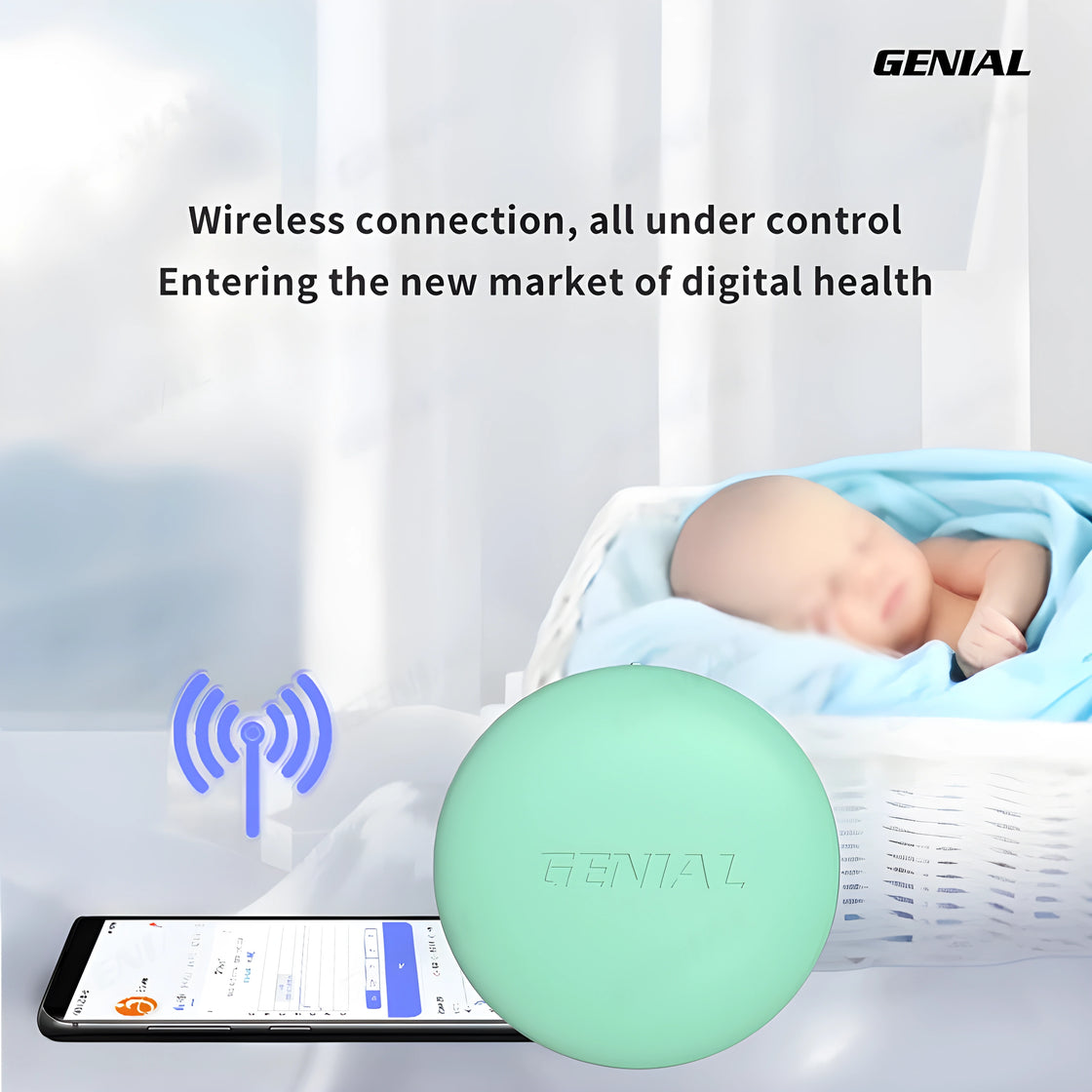Смарт термометър Genial Technology и 20 бр. лепенки