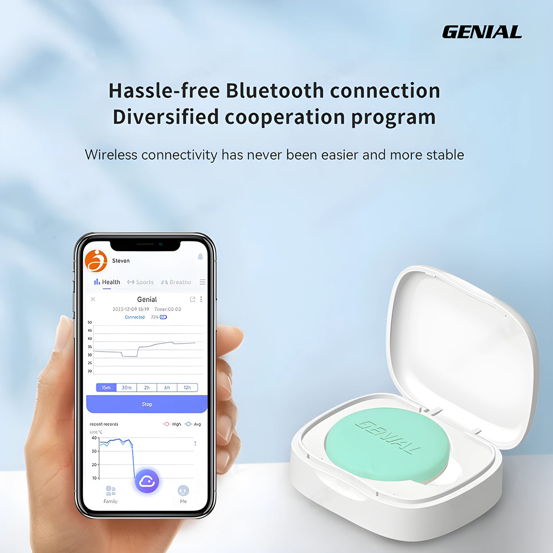 Смарт термометър Genial Technology и 20 бр. лепенки