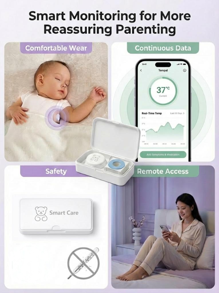 Baby Smart Thermometer Smart Care + 20 patches