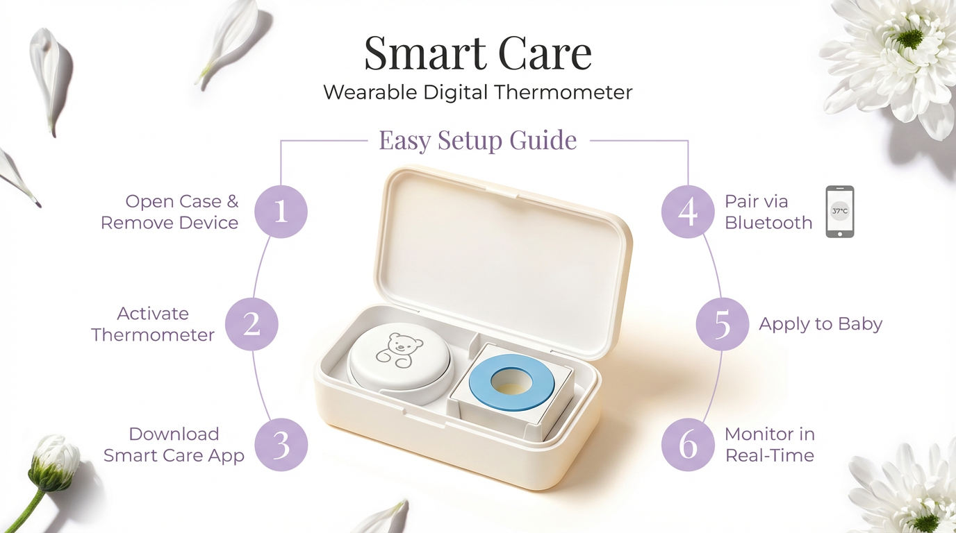Baby Smart Thermometer Smart Care + 20 patches