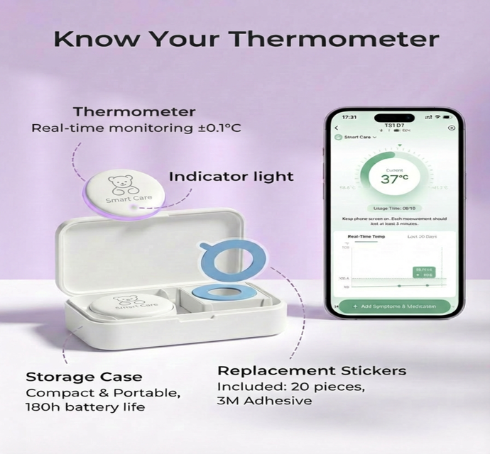 Baby Smart Thermometer Smart Care + 20 patches